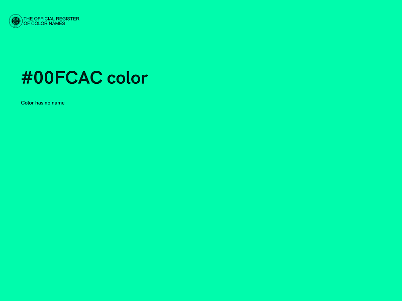 #00FCAC color image