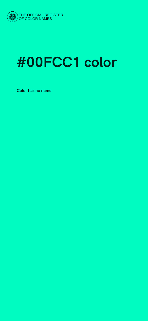 #00FCC1 color image