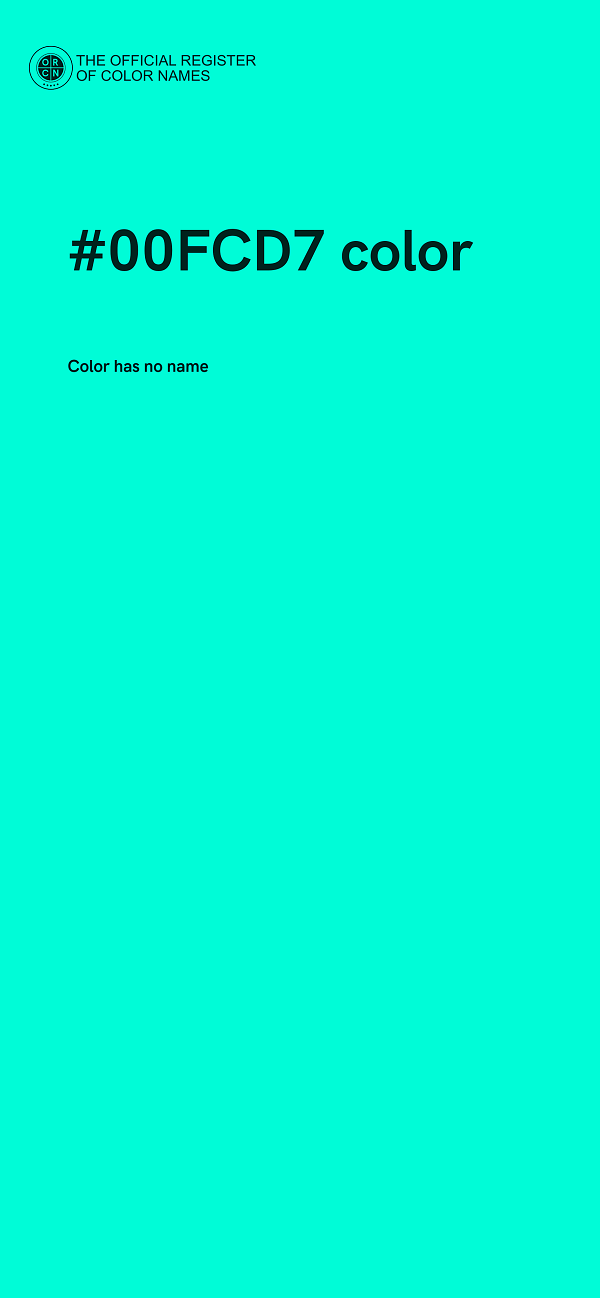 #00FCD7 color image
