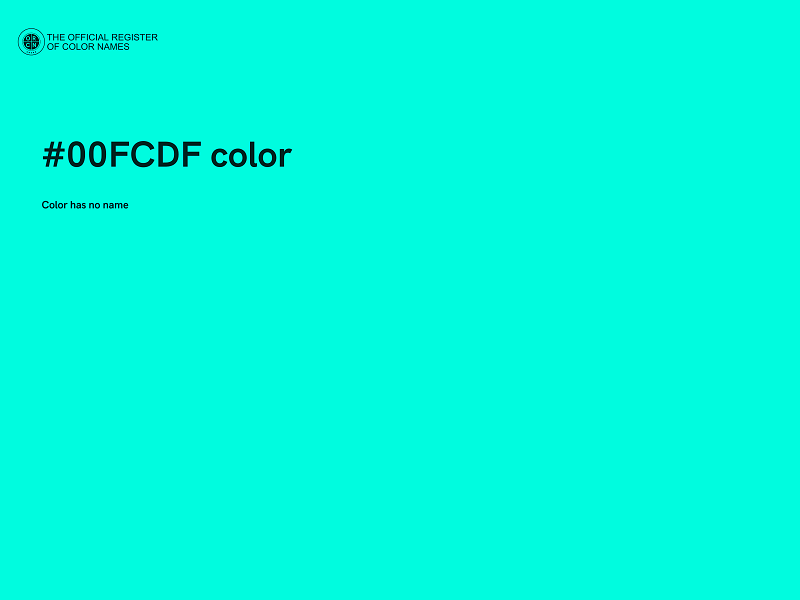 #00FCDF color image