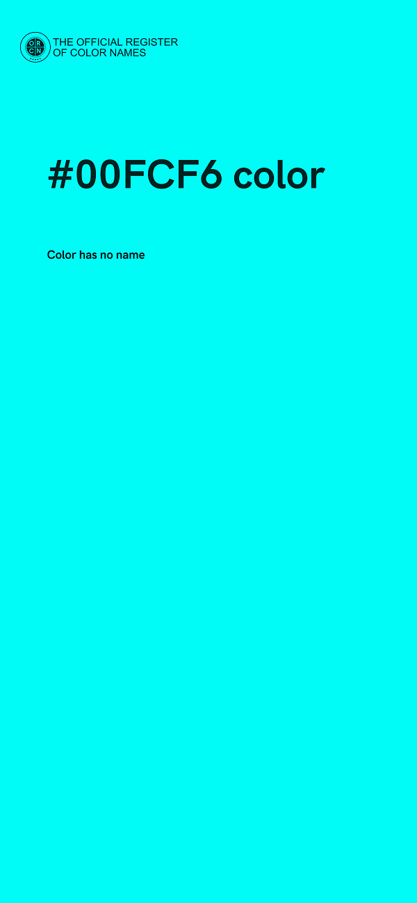 #00FCF6 color image