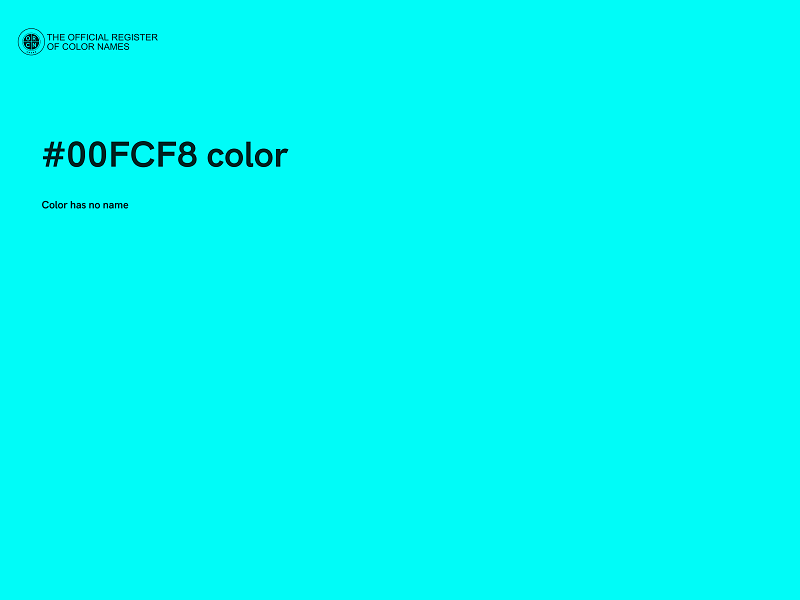 #00FCF8 color image