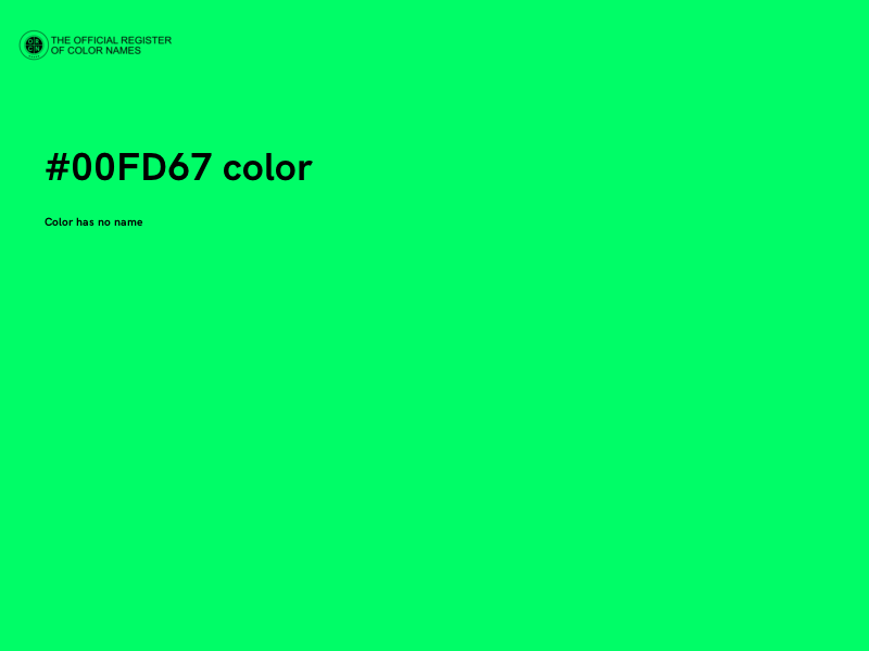 #00FD67 color image