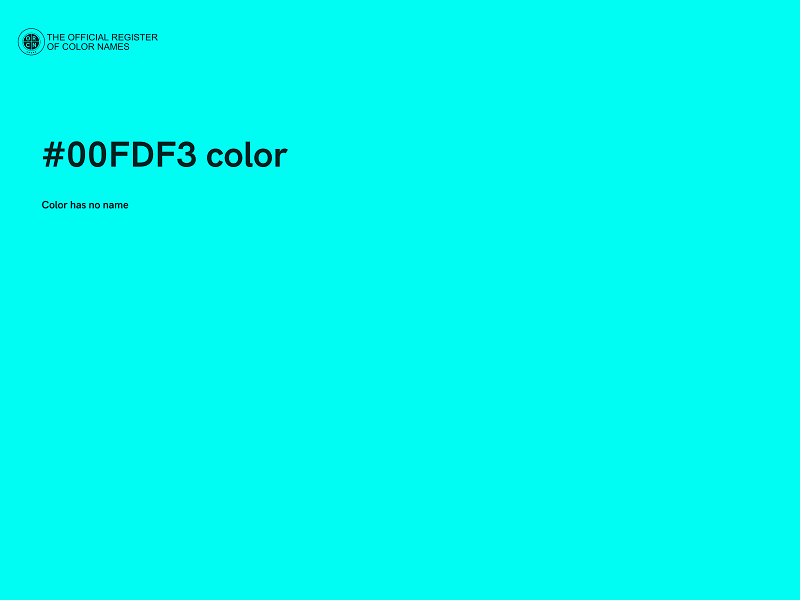 #00FDF3 color image
