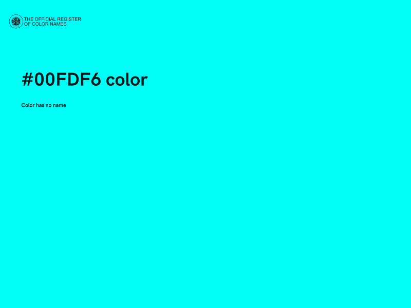 #00FDF6 color image