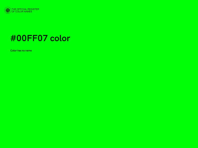 #00FF07 color image