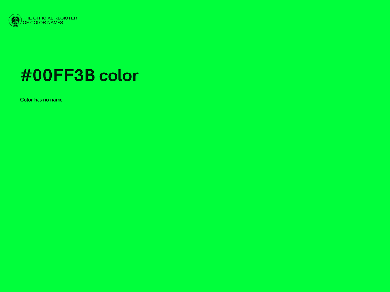 #00FF3B color image