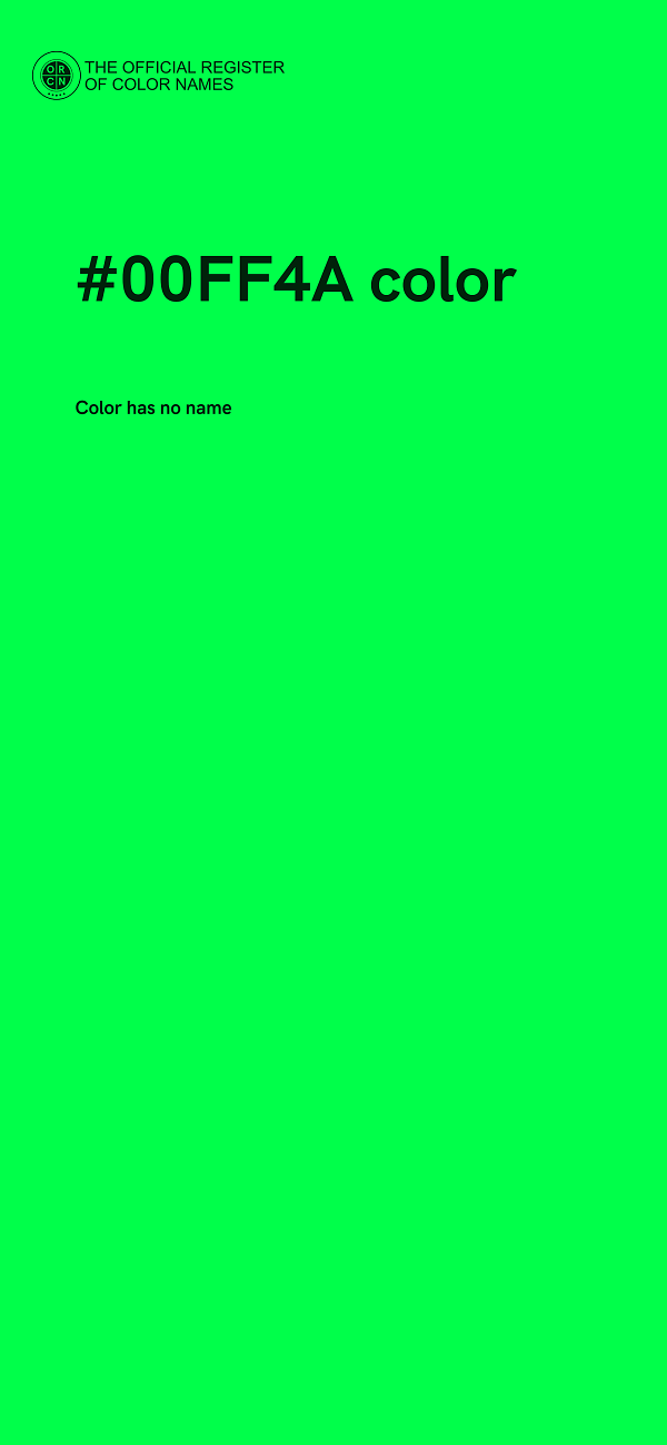 #00FF4A color image