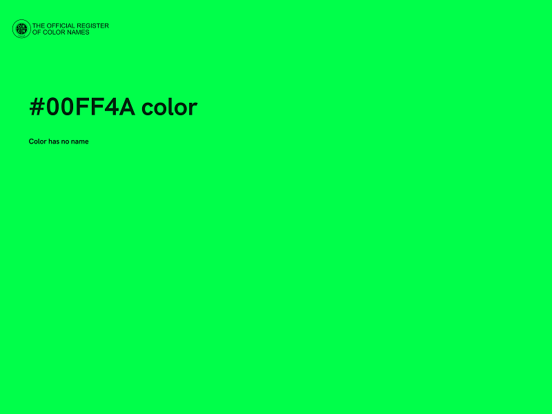 #00FF4A color image