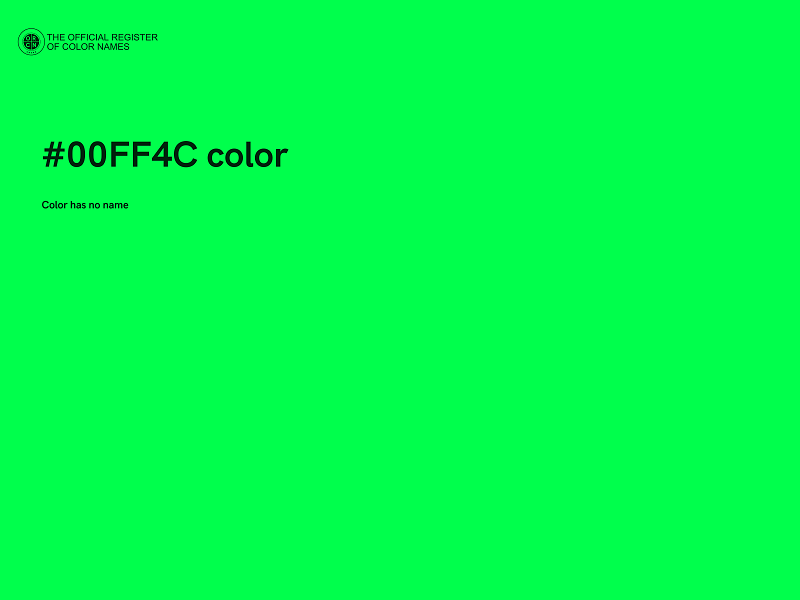 #00FF4C color image