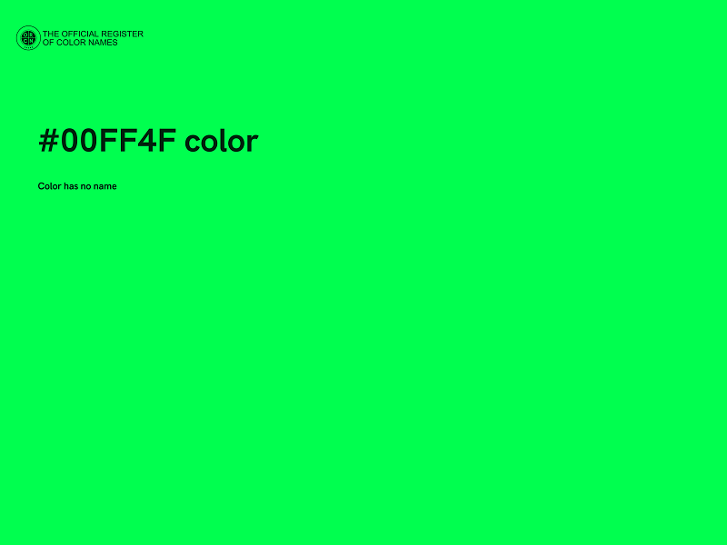 #00FF4F color image
