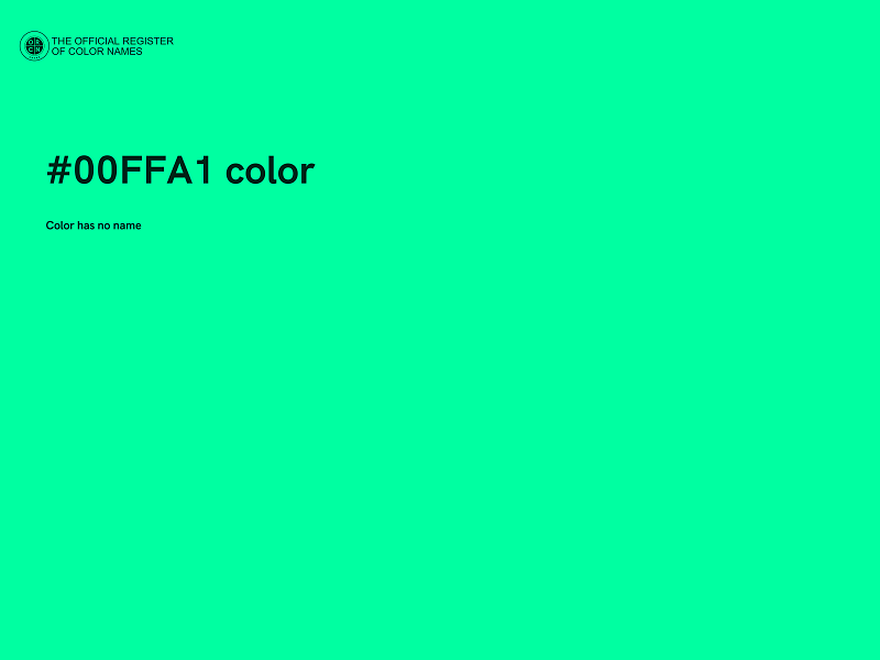 #00FFA1 color image