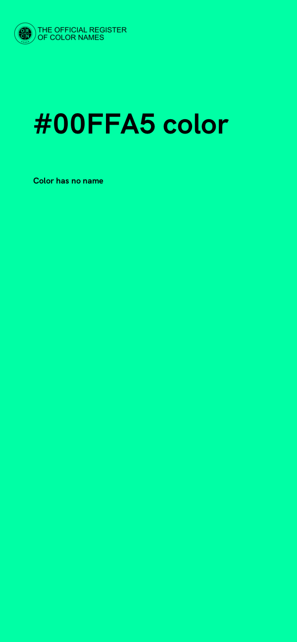 #00FFA5 color image