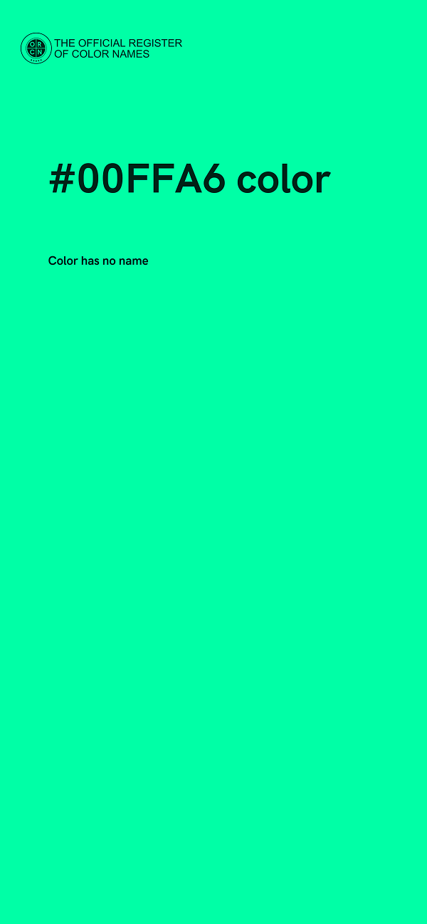 #00FFA6 color image