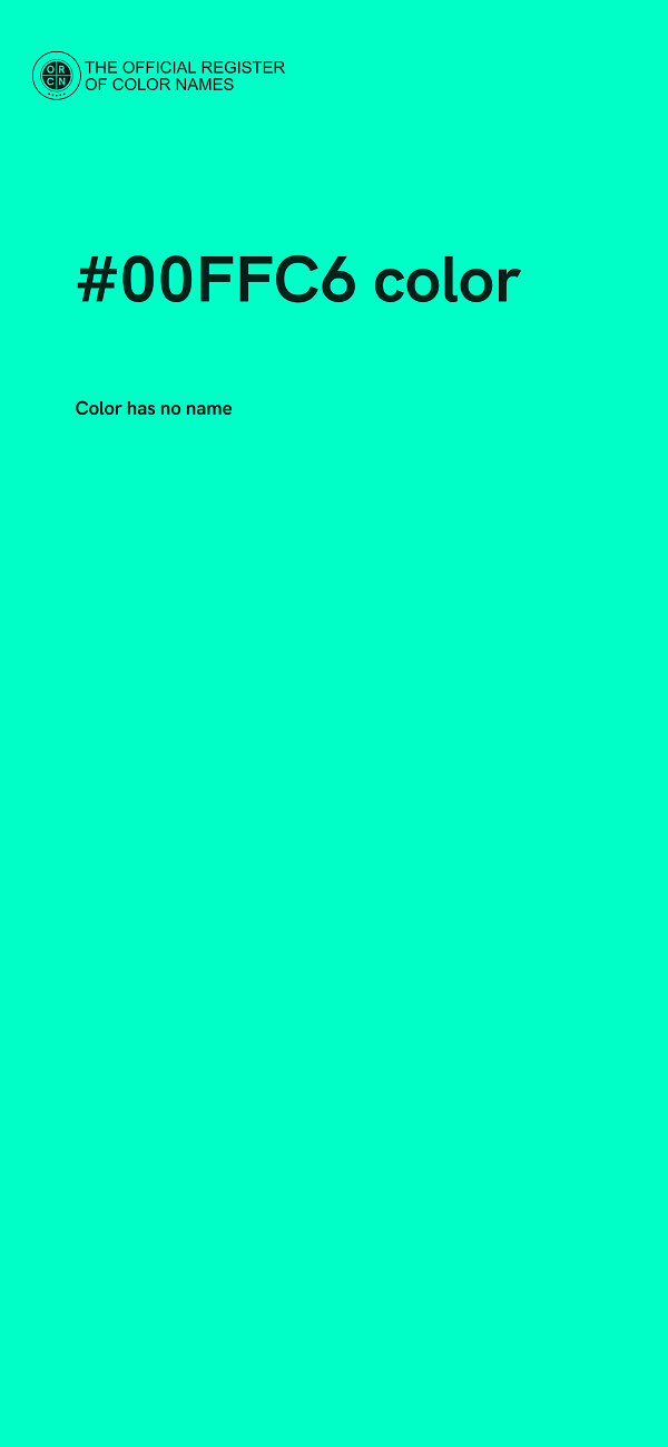 #00FFC6 color image