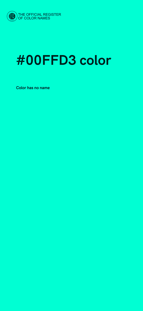 #00FFD3 color image