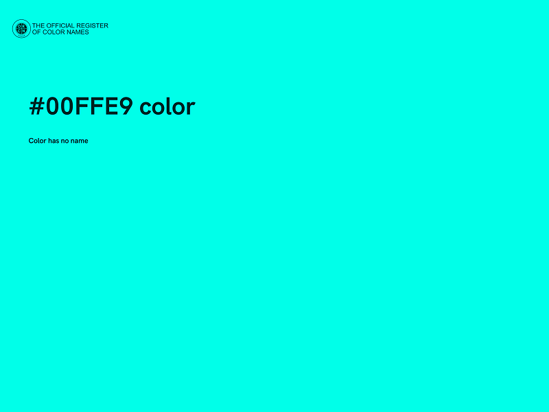 #00FFE9 color image