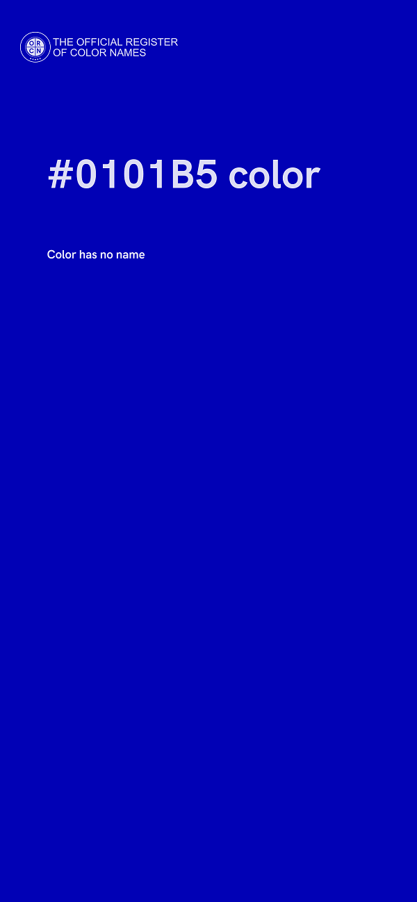 #0101B5 color image