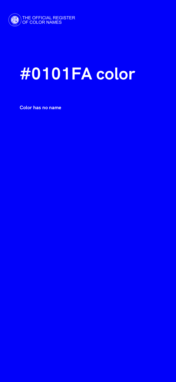 #0101FA color image