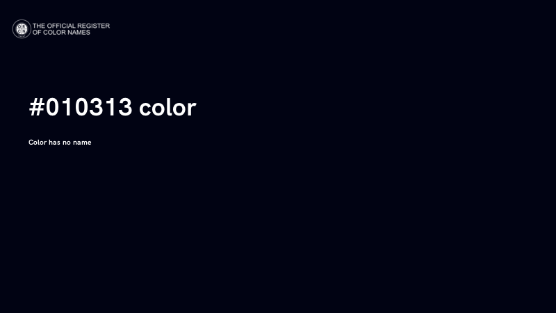 #010313 color image