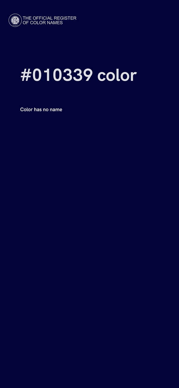 #010339 color image