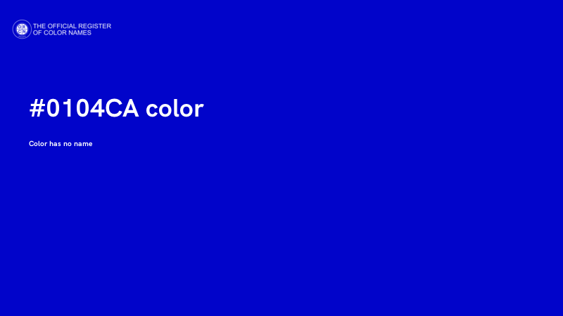 #0104CA color image
