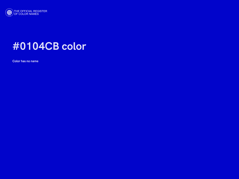 #0104CB color image