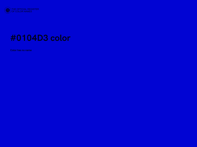 #0104D3 color image