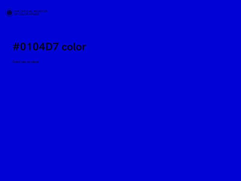 #0104D7 color image