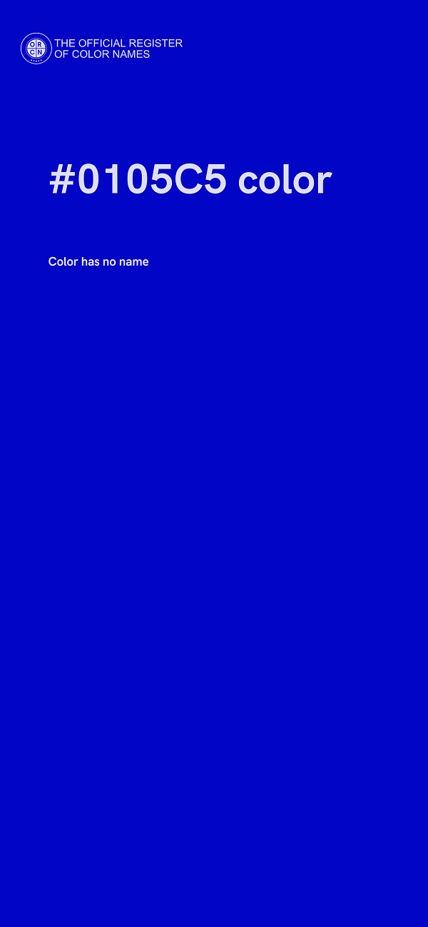 #0105C5 color image