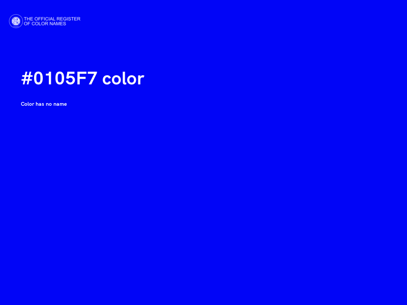 #0105F7 color image