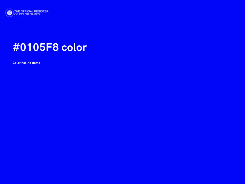 #0105F8 color image
