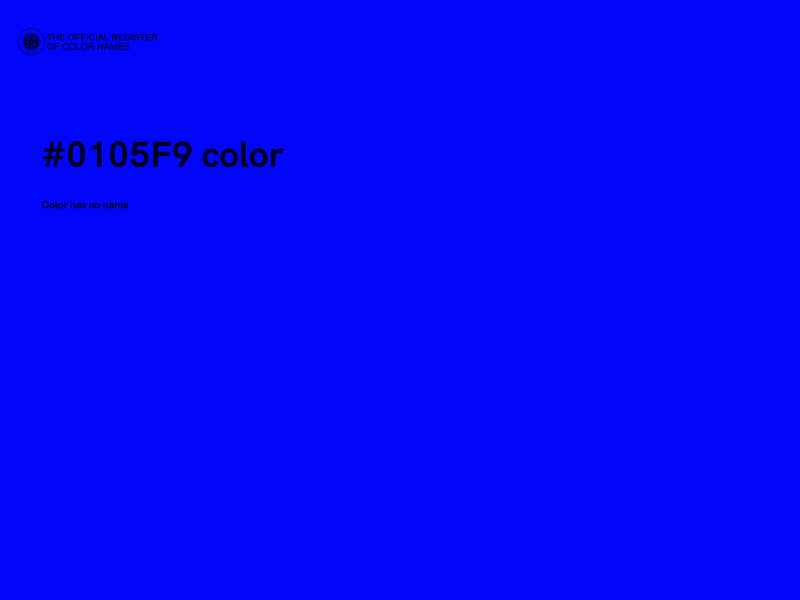 #0105F9 color image