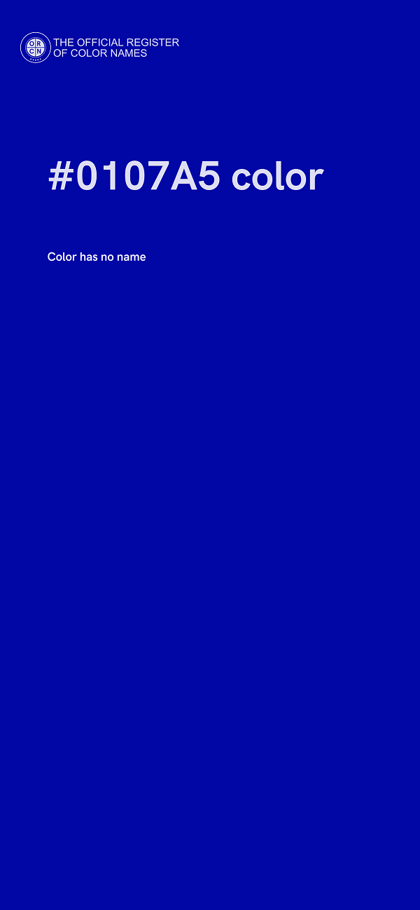 #0107A5 color image