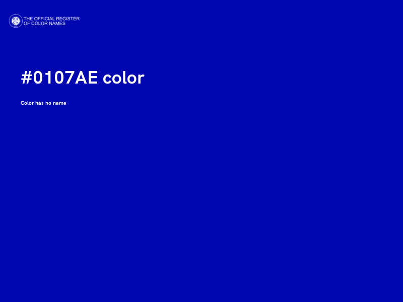 #0107AE color image