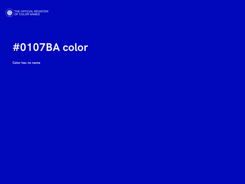 #0107BA color image
