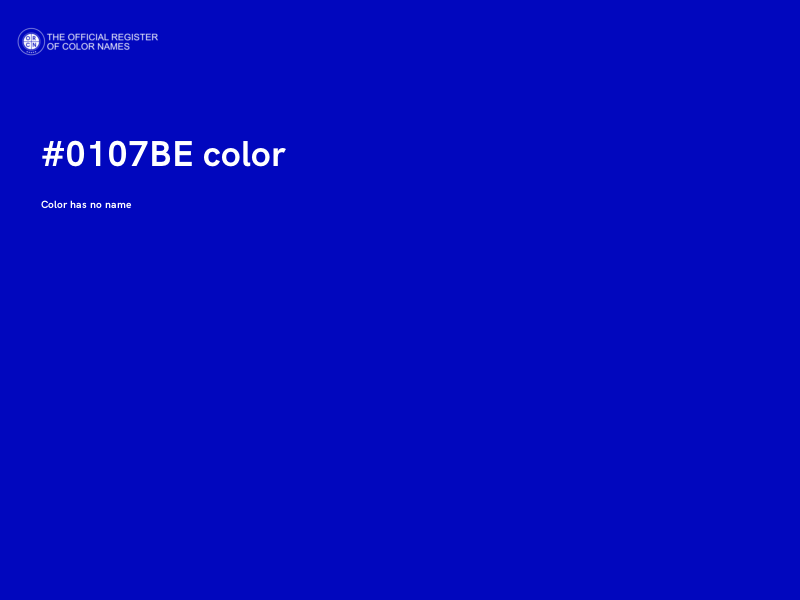 #0107BE color image