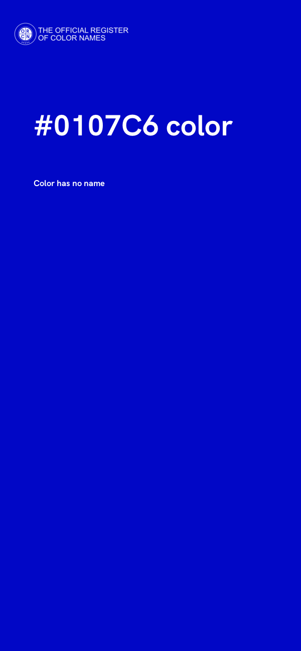 #0107C6 color image