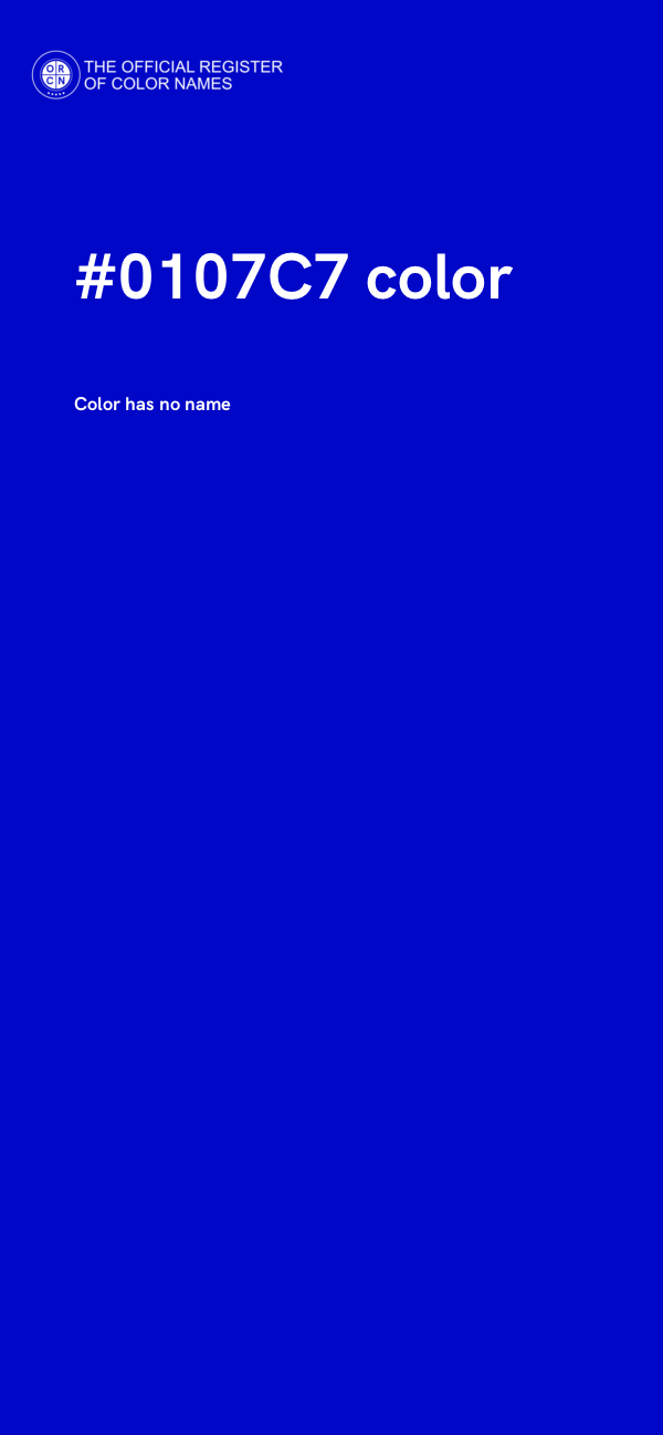 #0107C7 color image