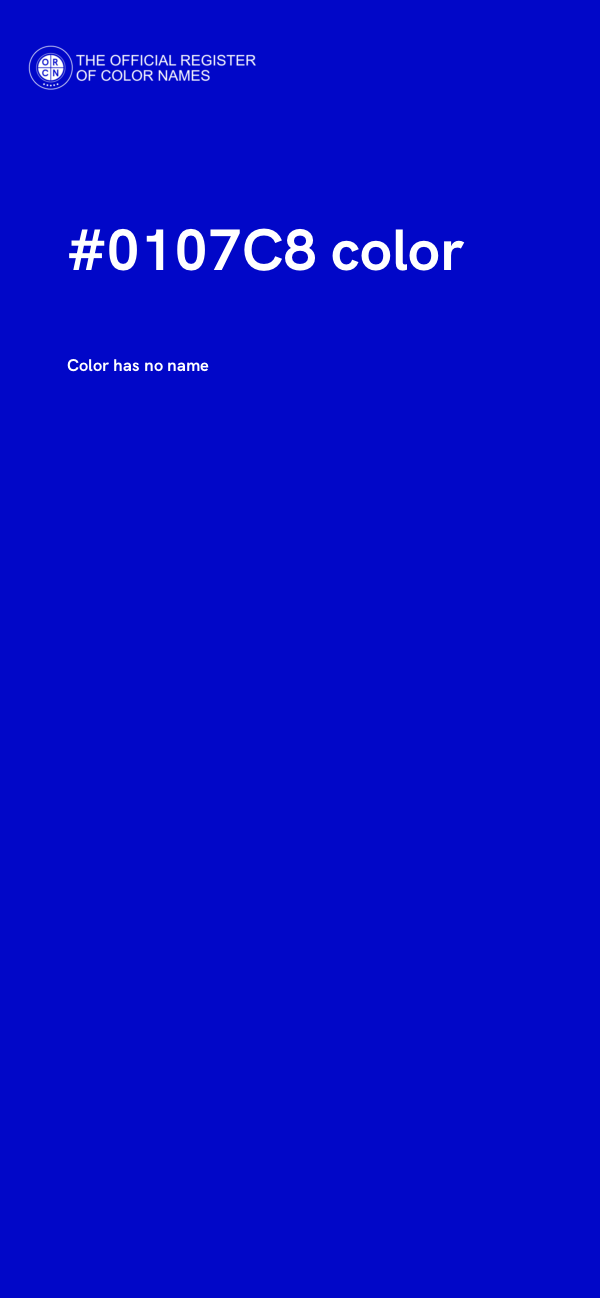 #0107C8 color image