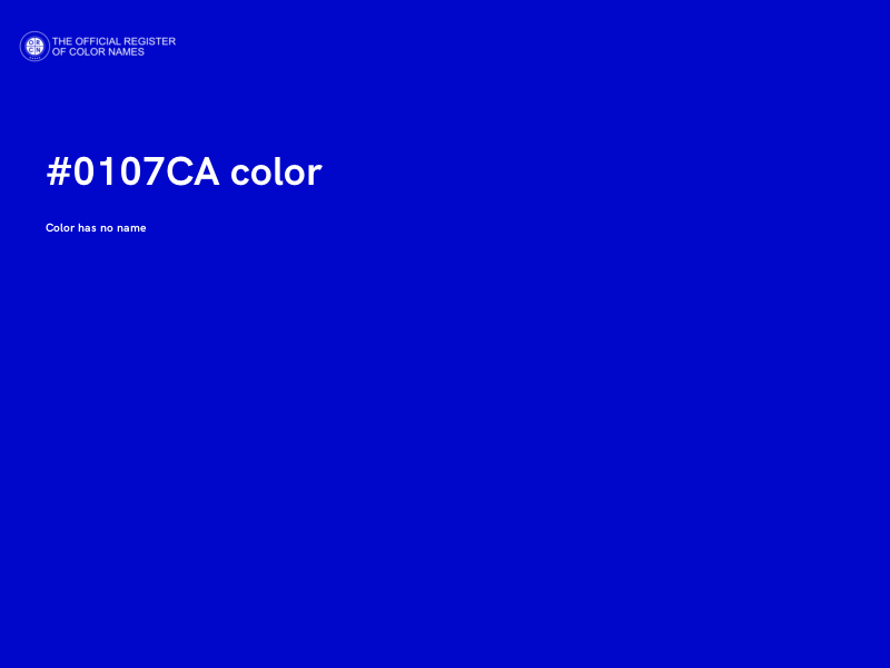 #0107CA color image