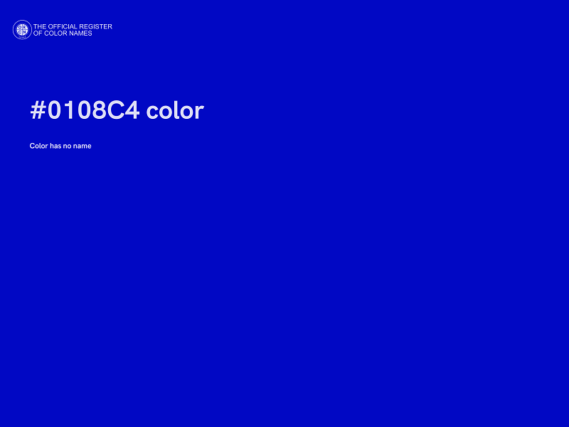 #0108C4 color image