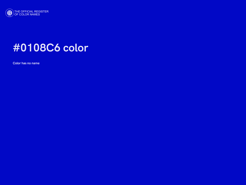 #0108C6 color image