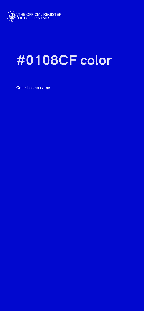 #0108CF color image