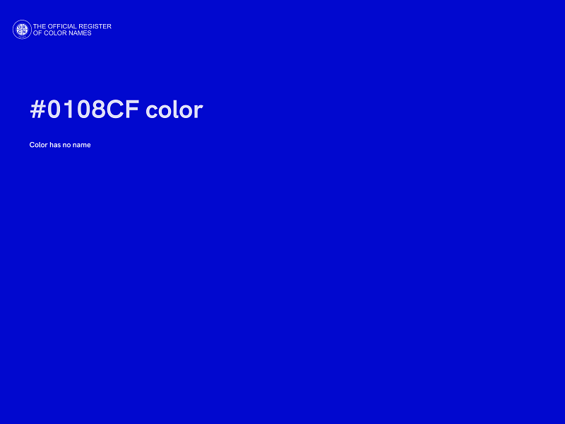 #0108CF color image