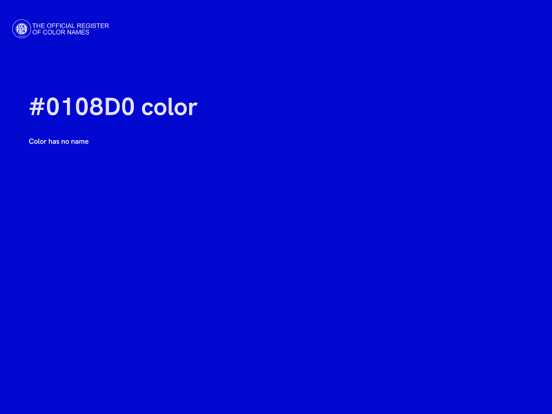 #0108D0 color image