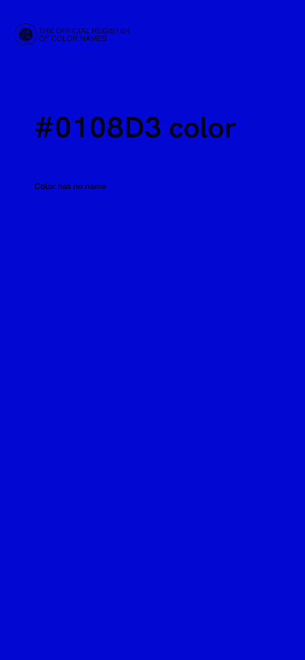 #0108D3 color image