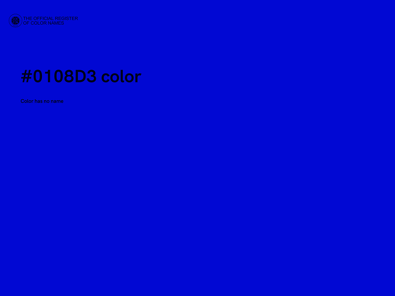 #0108D3 color image