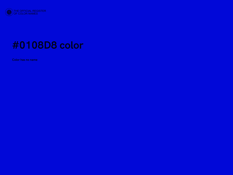 #0108D8 color image