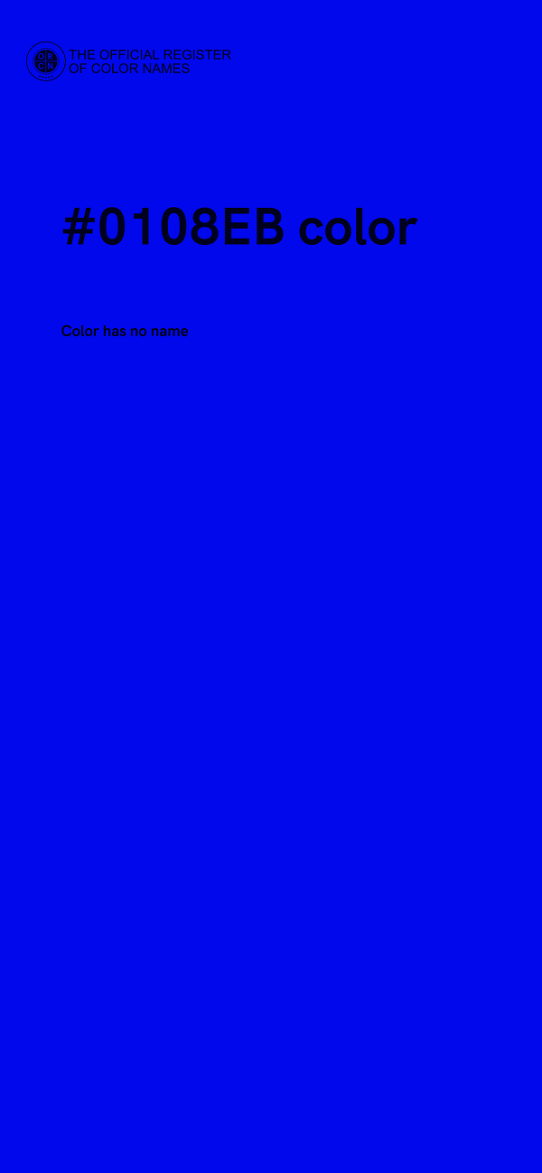#0108EB color image